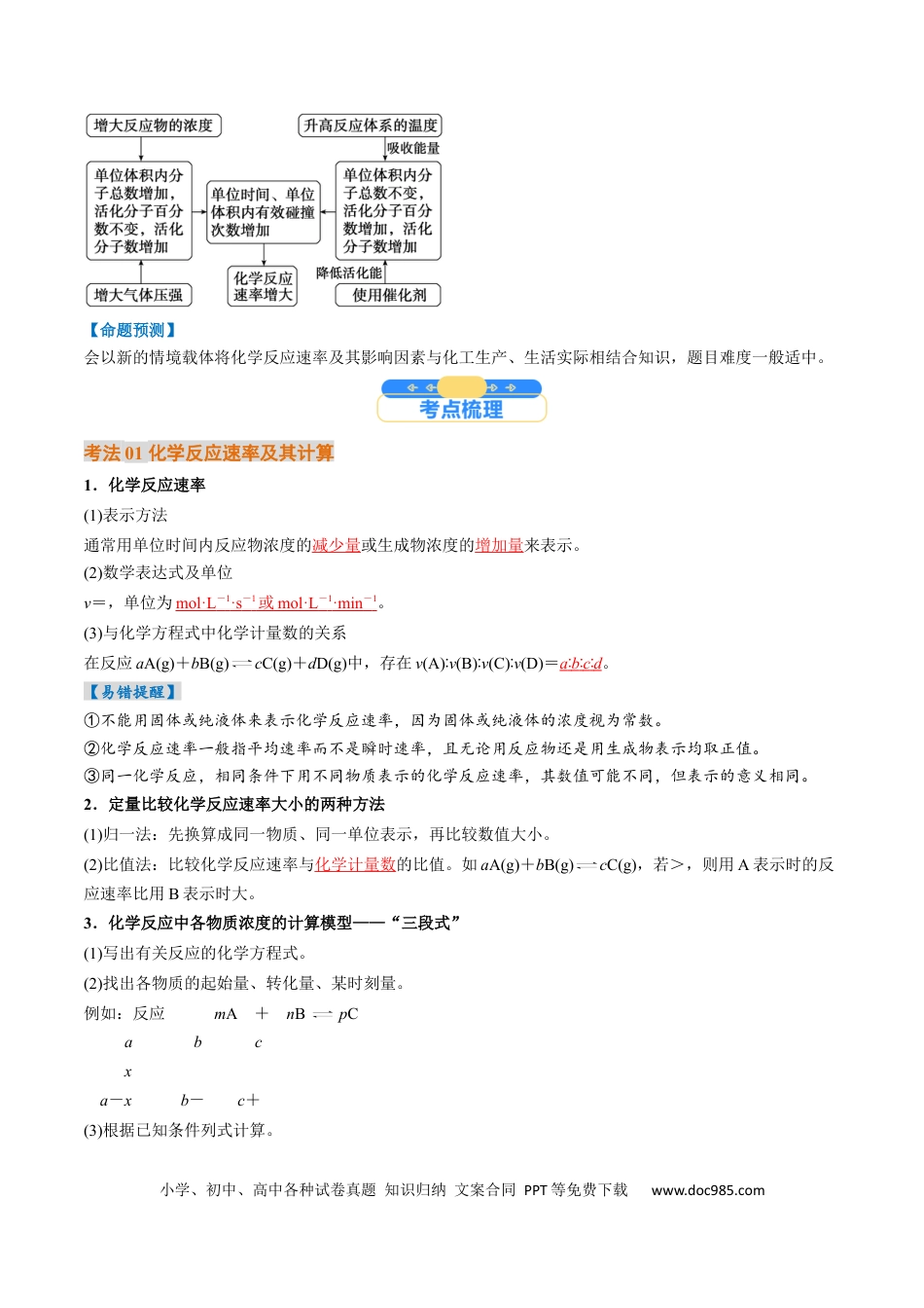 高中化学核心考点精讲精练25 化学反应速率及其影响因素-（解析版）.docx