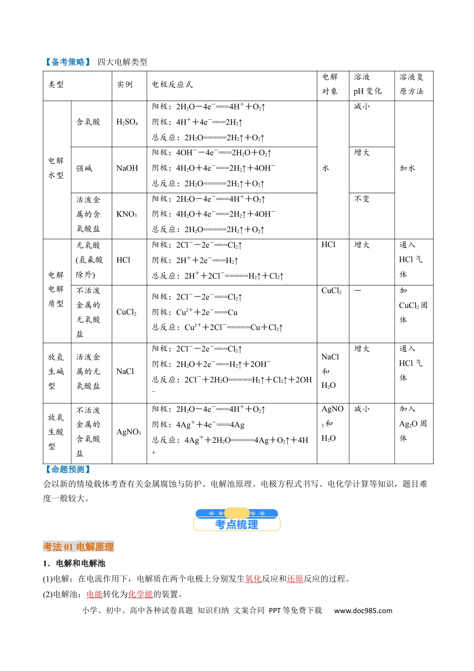 高中化学核心考点精讲精练23  电解池   金属的腐蚀与防护-（解析版）.docx