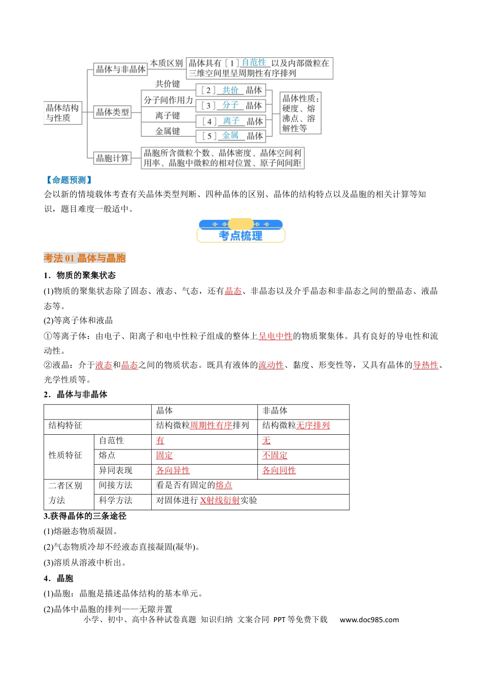 高中化学核心考点精讲精练20  晶体结构与性质-（解析版）.docx