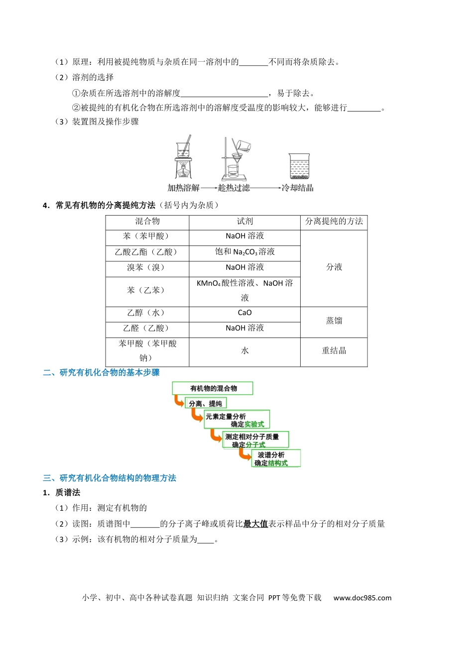 高中化学知识清单29 有机合成与推断（原卷版）.docx