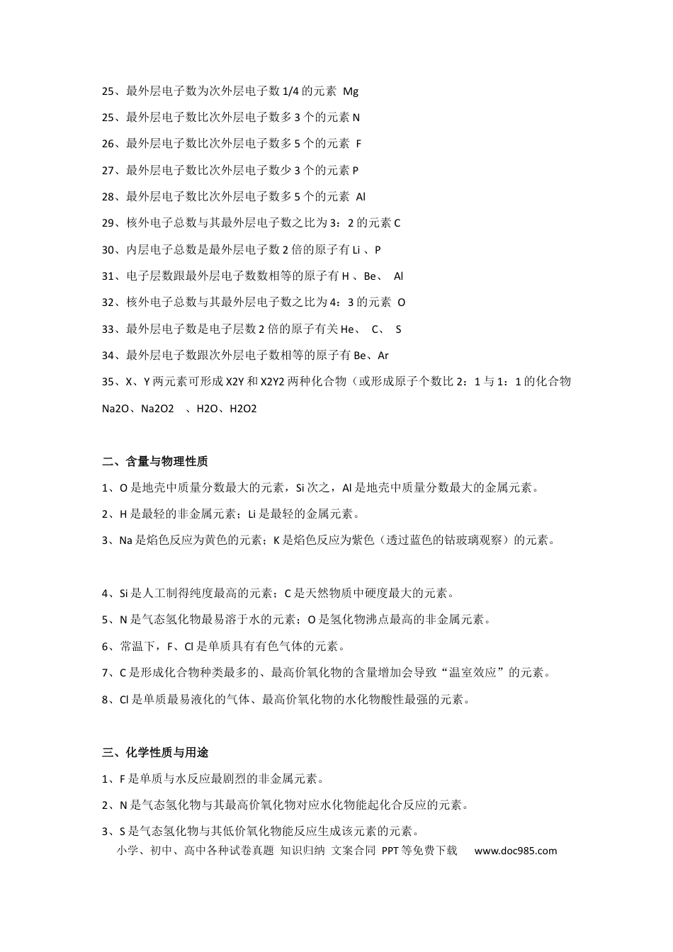 高中化学推断题--突破口归纳.docx