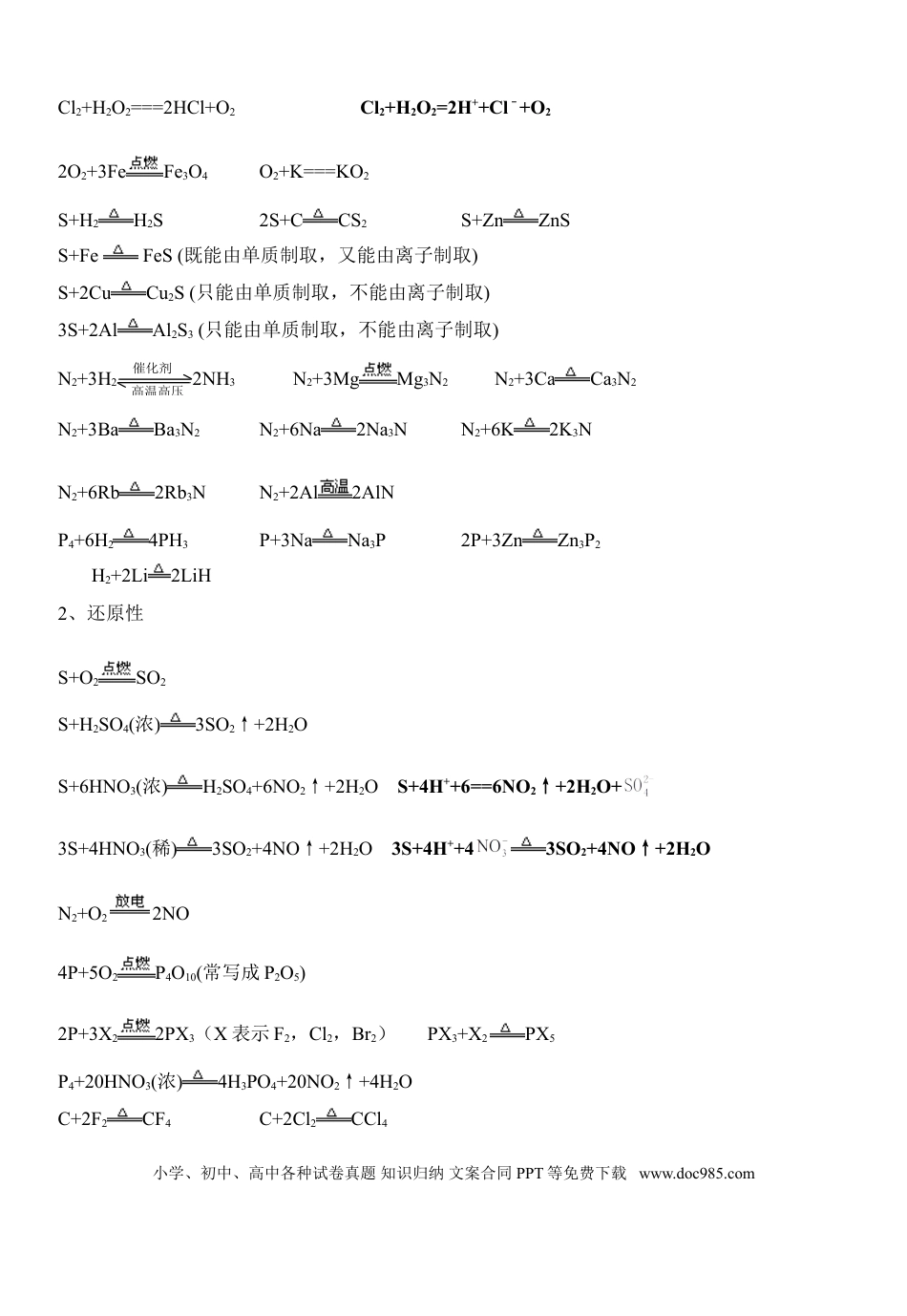 高中化学方程式（总） (1).doc