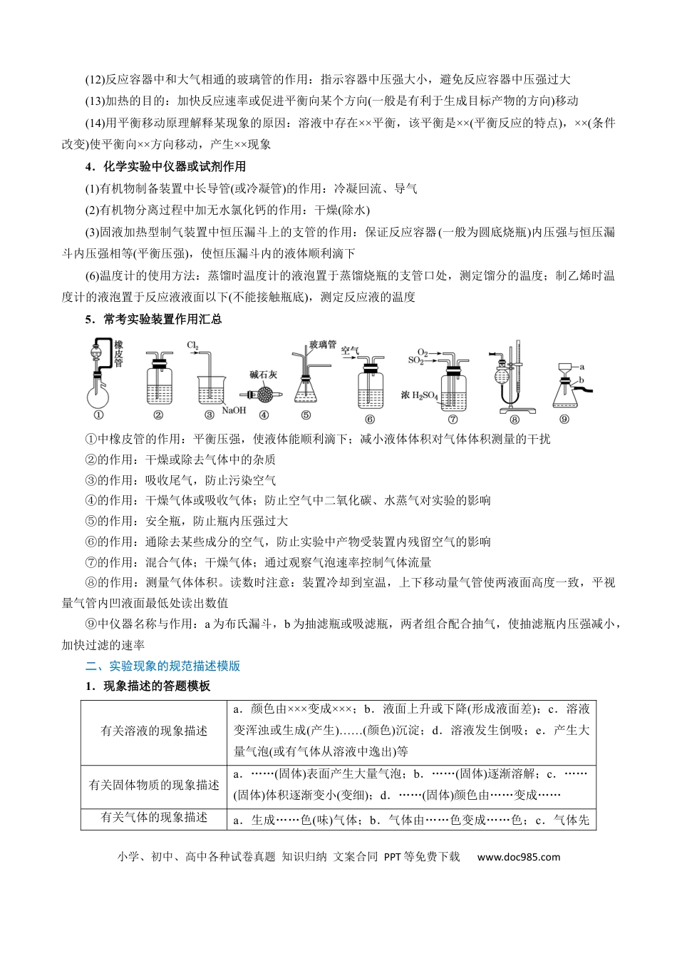 高中化学模板04 实验简答题答题规范(解析版).docx