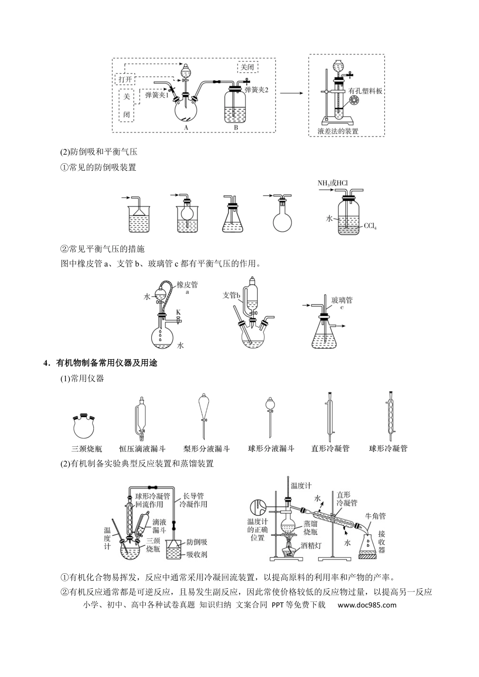 高中化学模板01 物质制备和提纯类实验(原卷版).docx