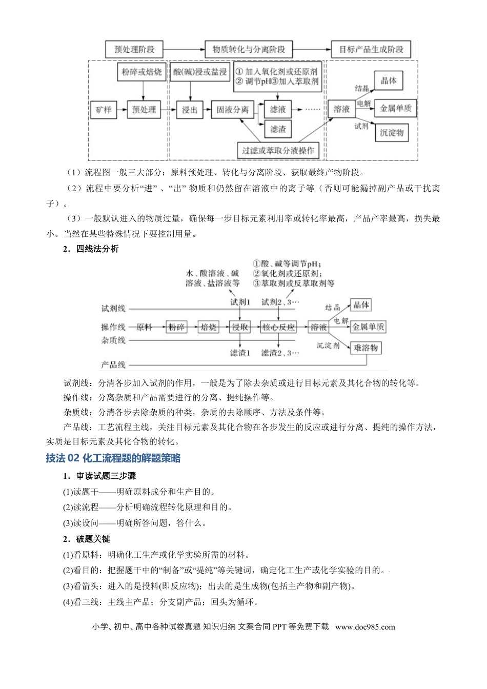 高中化学模板04 化工流程题解题策略及答题规范(原卷版).docx