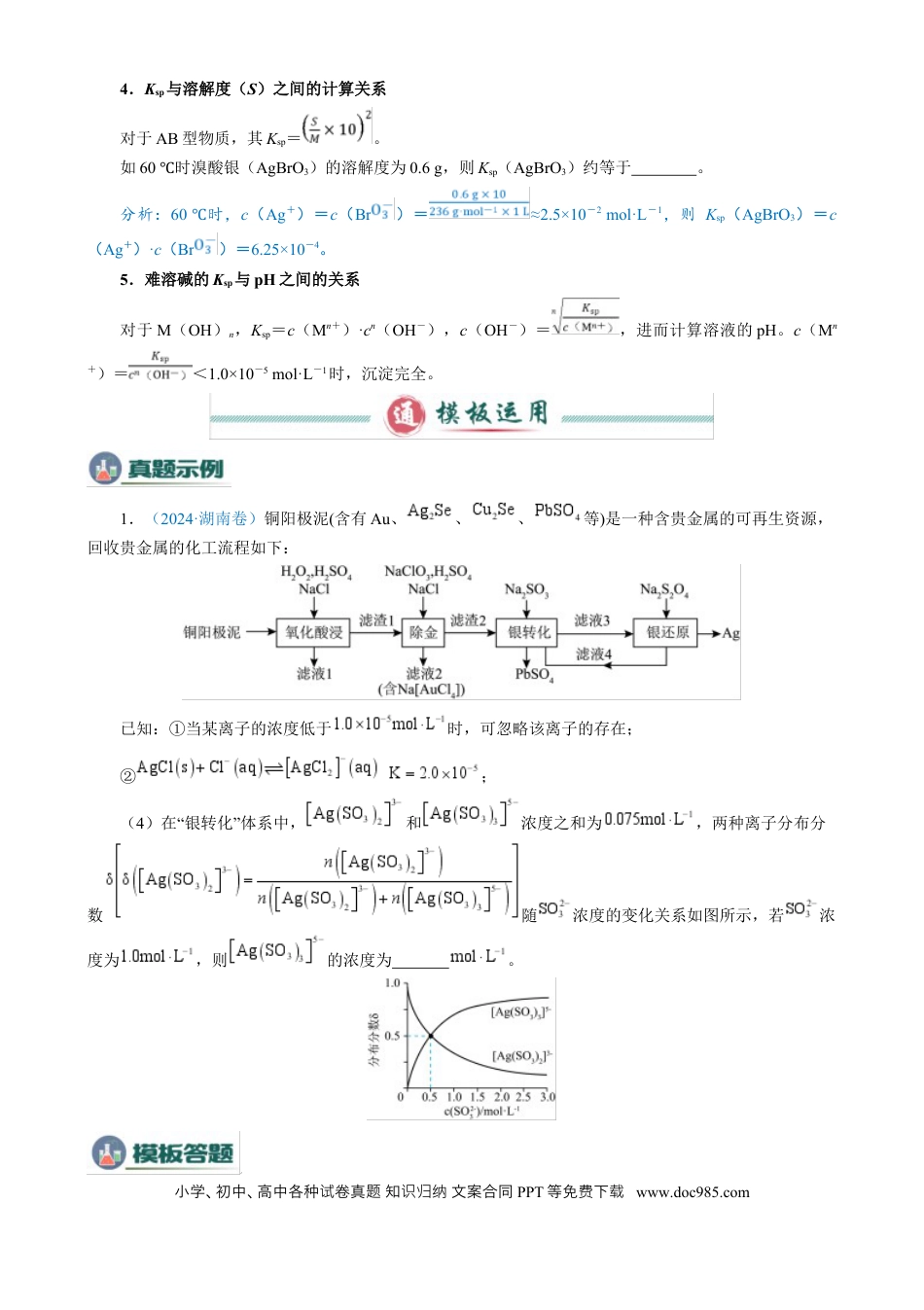 高中化学模板01 四大平衡常数的综合应用(原卷版).docx