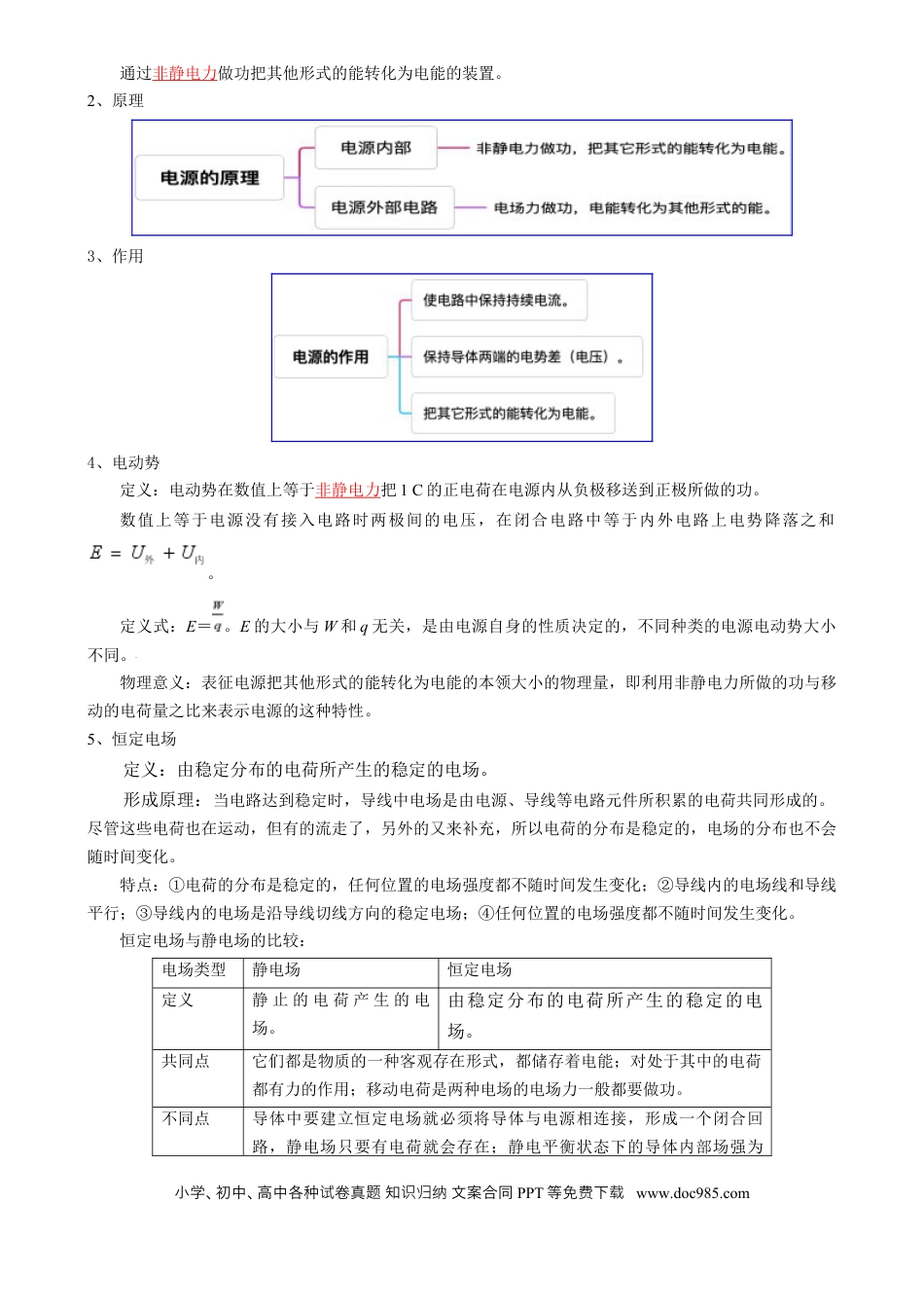 高中物理各专题核心考点梳理11  恒定电流（解析版）.docx