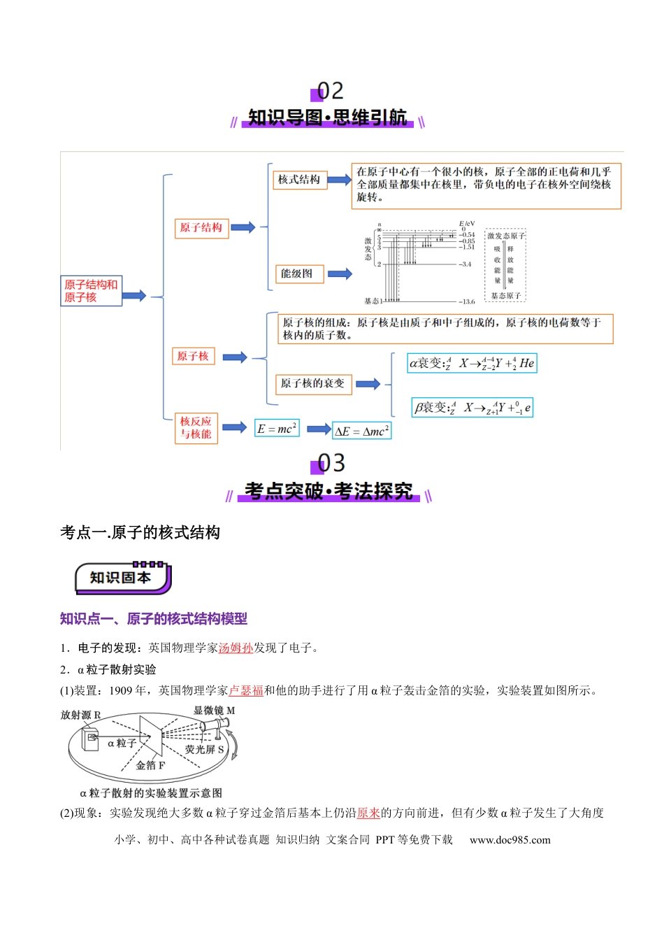 高中物理第68讲   原子结构和原子核（讲义）（解析版）.docx