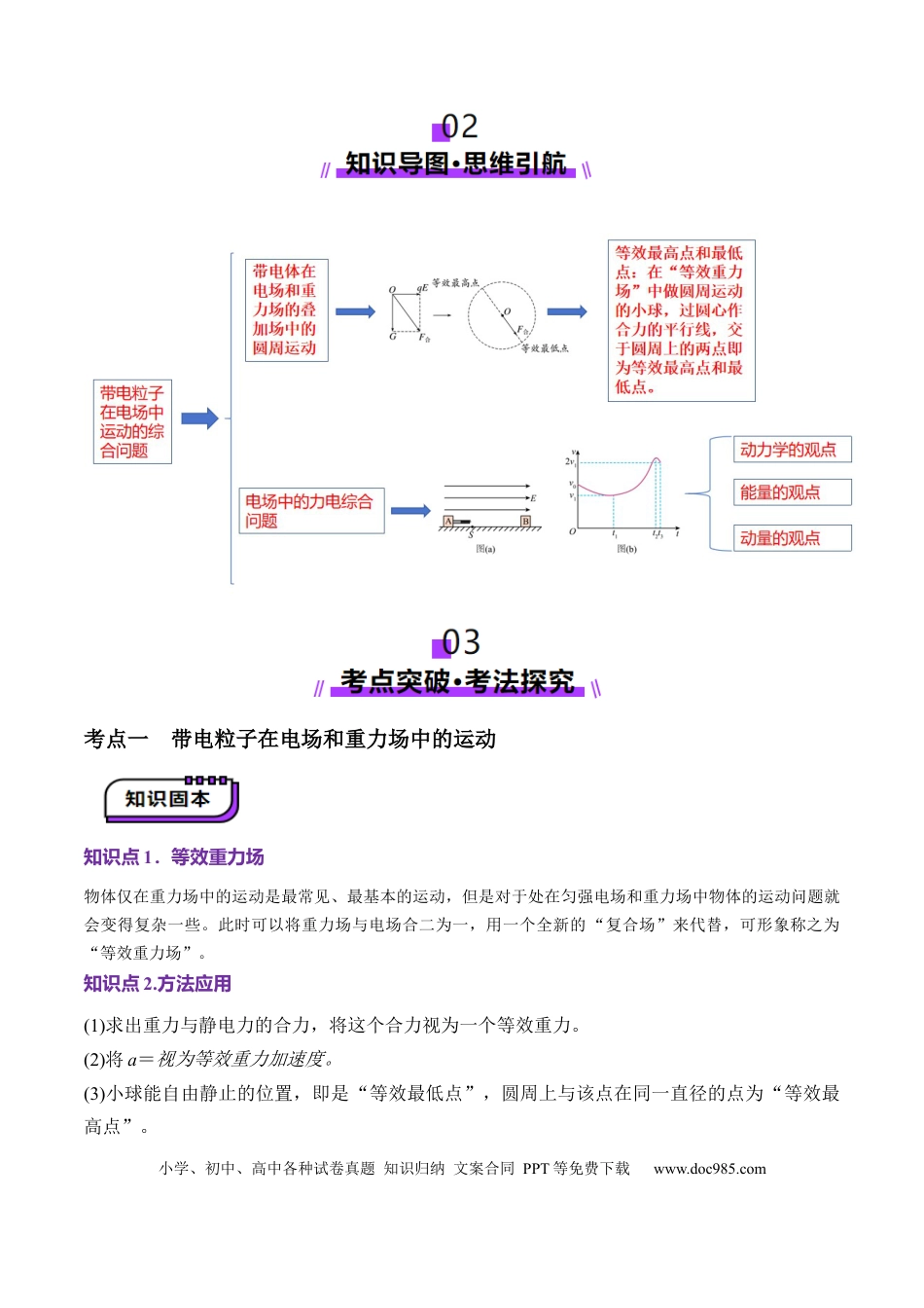 高中物理第38讲   带电粒子在电场中运动的综合问题（讲义）（原卷版）.docx