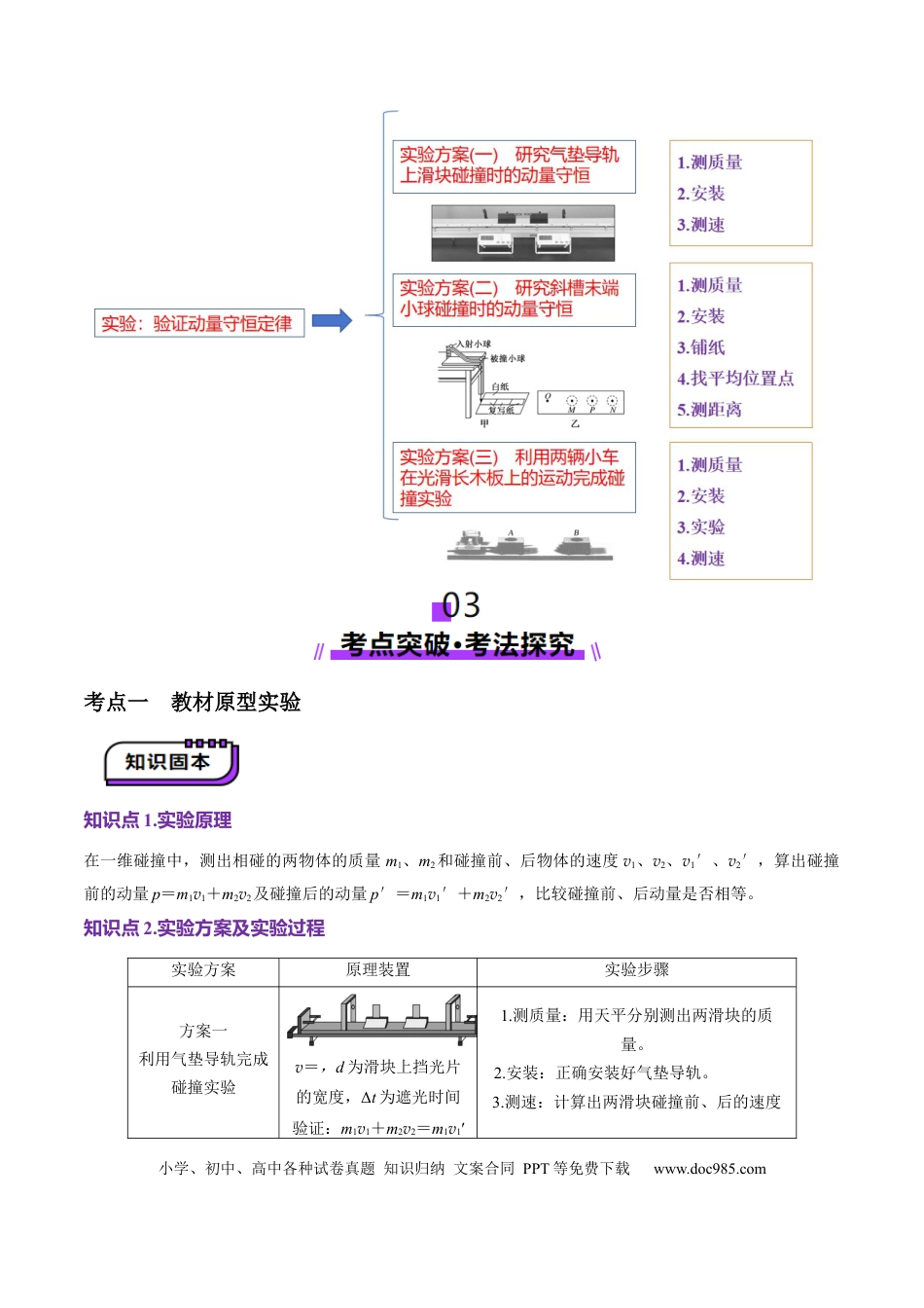 高中物理第29讲 实验：验证动量守恒定律（讲义）（解析版）.docx