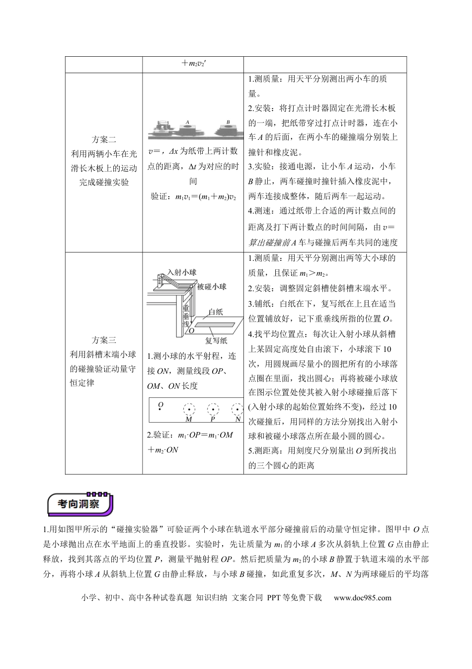 高中物理第29讲 实验：验证动量守恒定律（讲义）（解析版）.docx