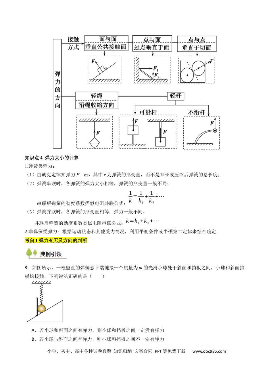高中物理核心考点精讲精练06 重力 弹力 摩擦力（原卷版）.docx