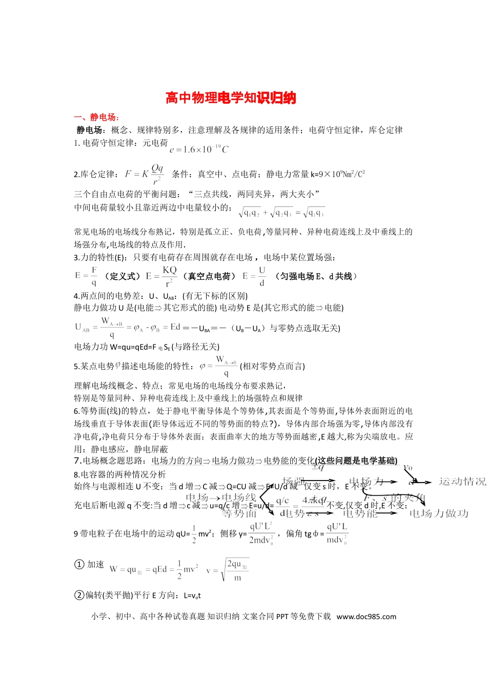 高中物理电学知识归纳.doc