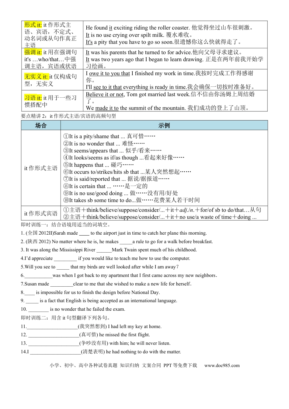 高中英语专题突破21 代词四大类八个要点（讲案）原卷版.docx