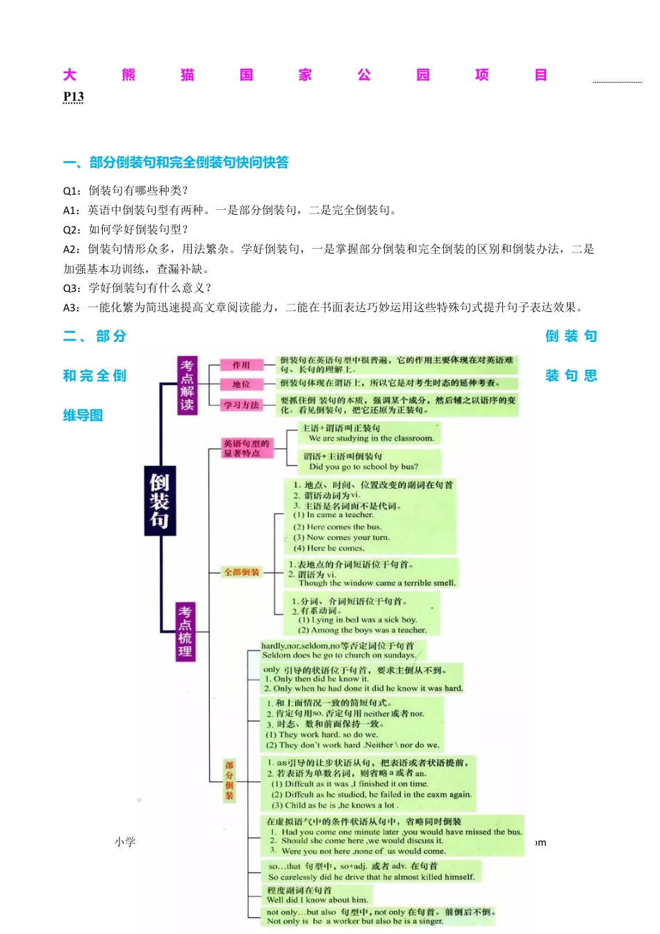高中英语专题突破17 部分倒装和完全倒装十五种典型用法（讲案）解析版.docx