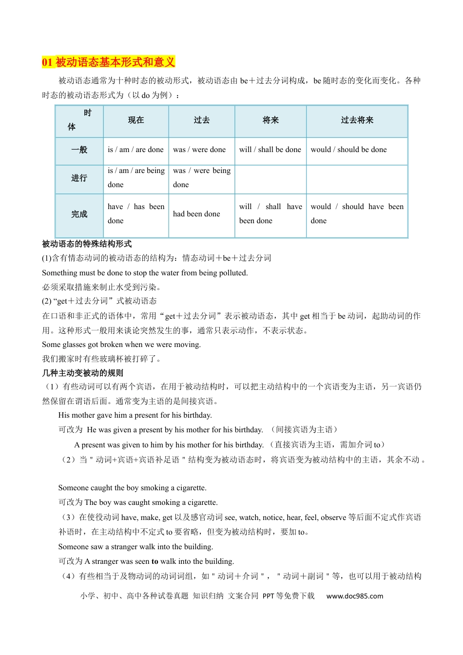 高中英语31个核心考点精讲精练09 被动语态-（原卷版） .docx