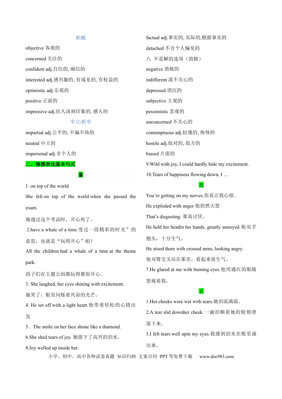 神态与情感的表达方法.docx