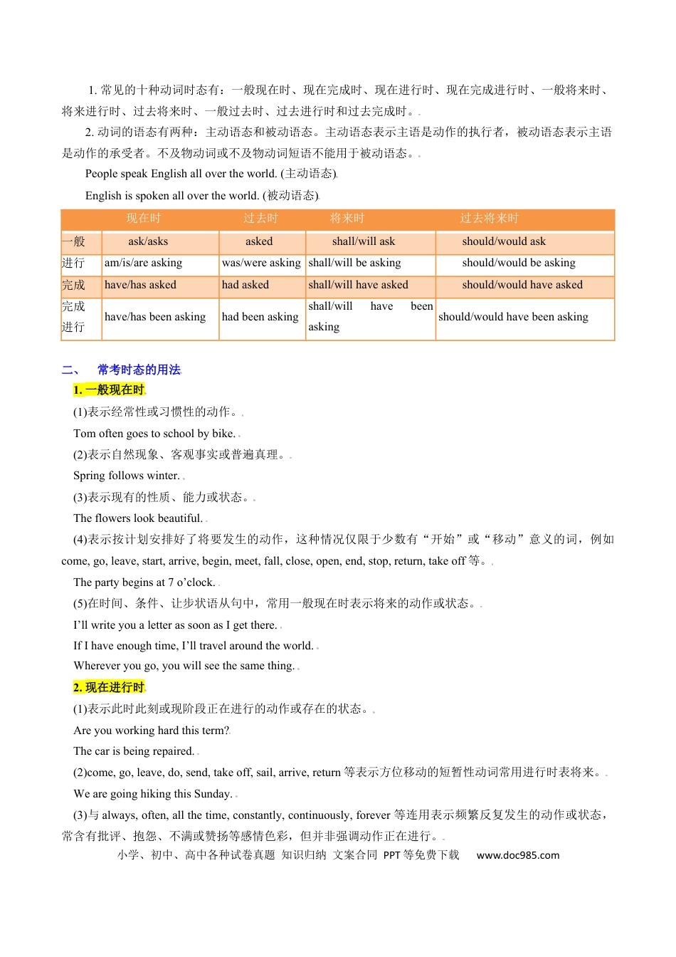 重难语法练04 动词时态语态（解析版）.docx