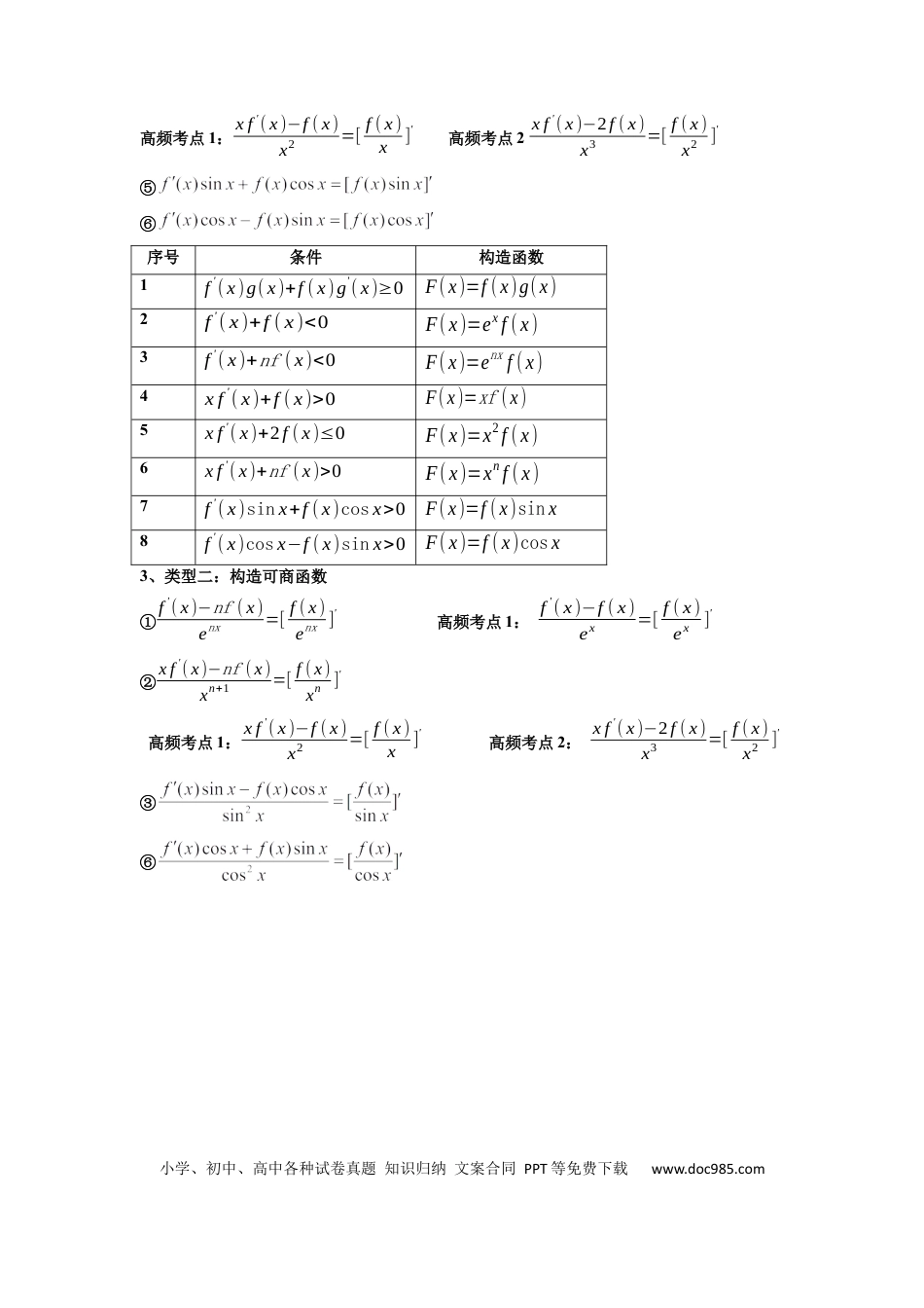 高中数学 专题04 构造函数法解决不等式问题(典型题型归类训练) (原卷版）.docx