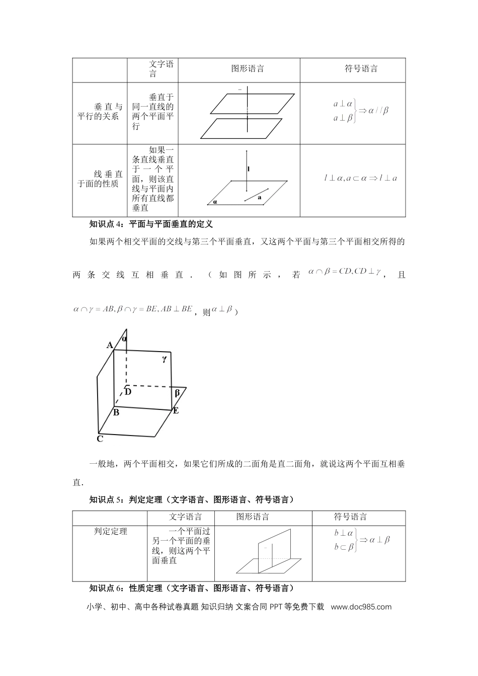 高中数学 第49讲、直线、平面垂直的判定与性质（教师版）.docx