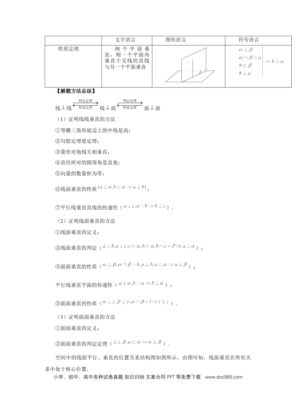 高中数学 第49讲、直线、平面垂直的判定与性质（教师版）.docx