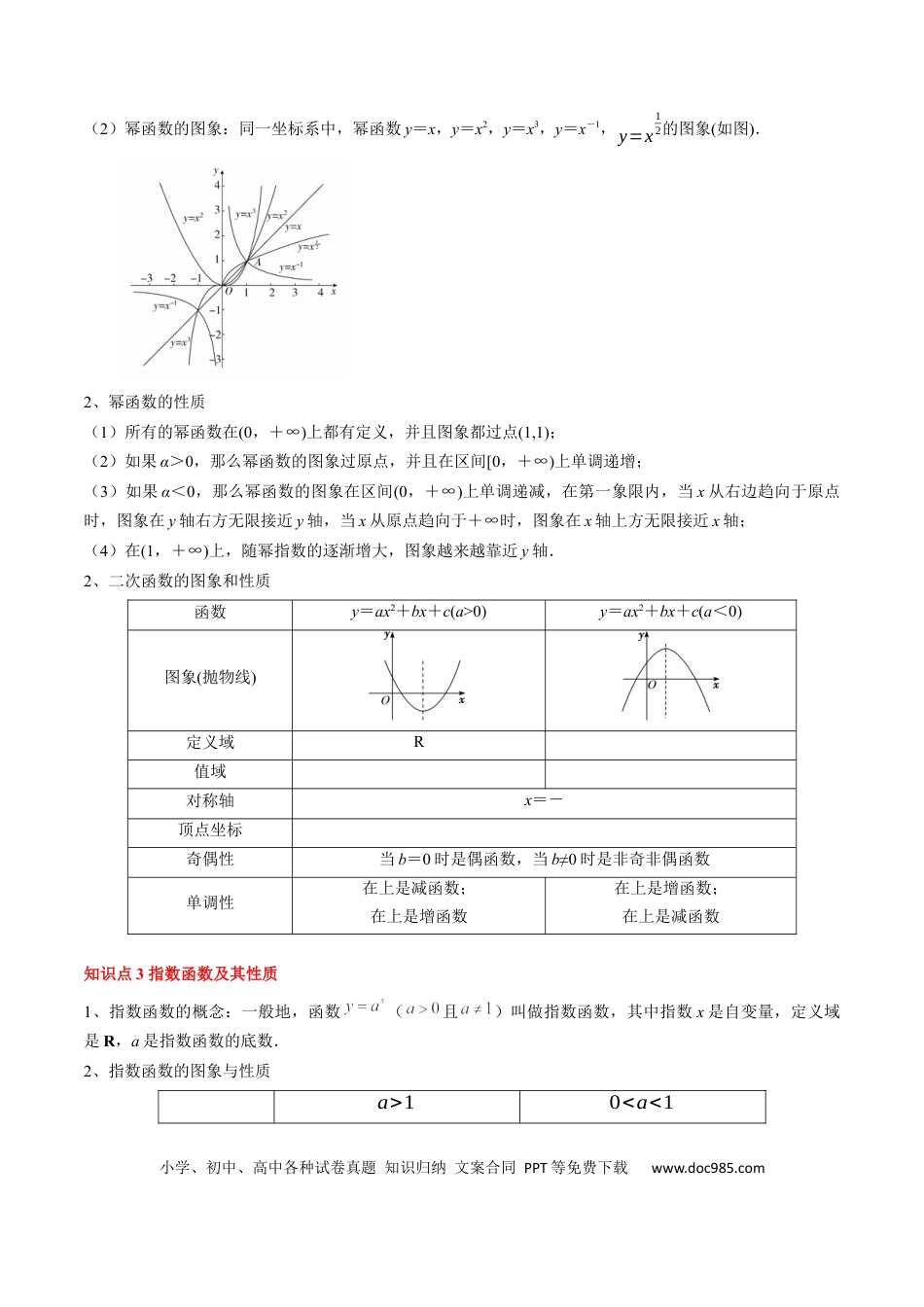 高中数学 高中20大数学专题突破04 指对幂函数及函数与方程（5知识点+4重难点+7技巧+4易错）（原卷版）.docx