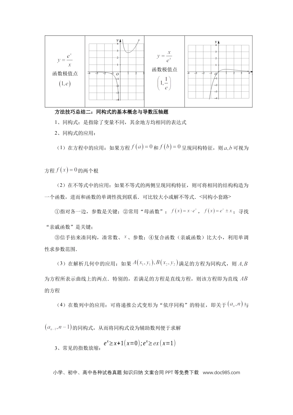高中数学 第26讲、导数同构（教师版）.docx