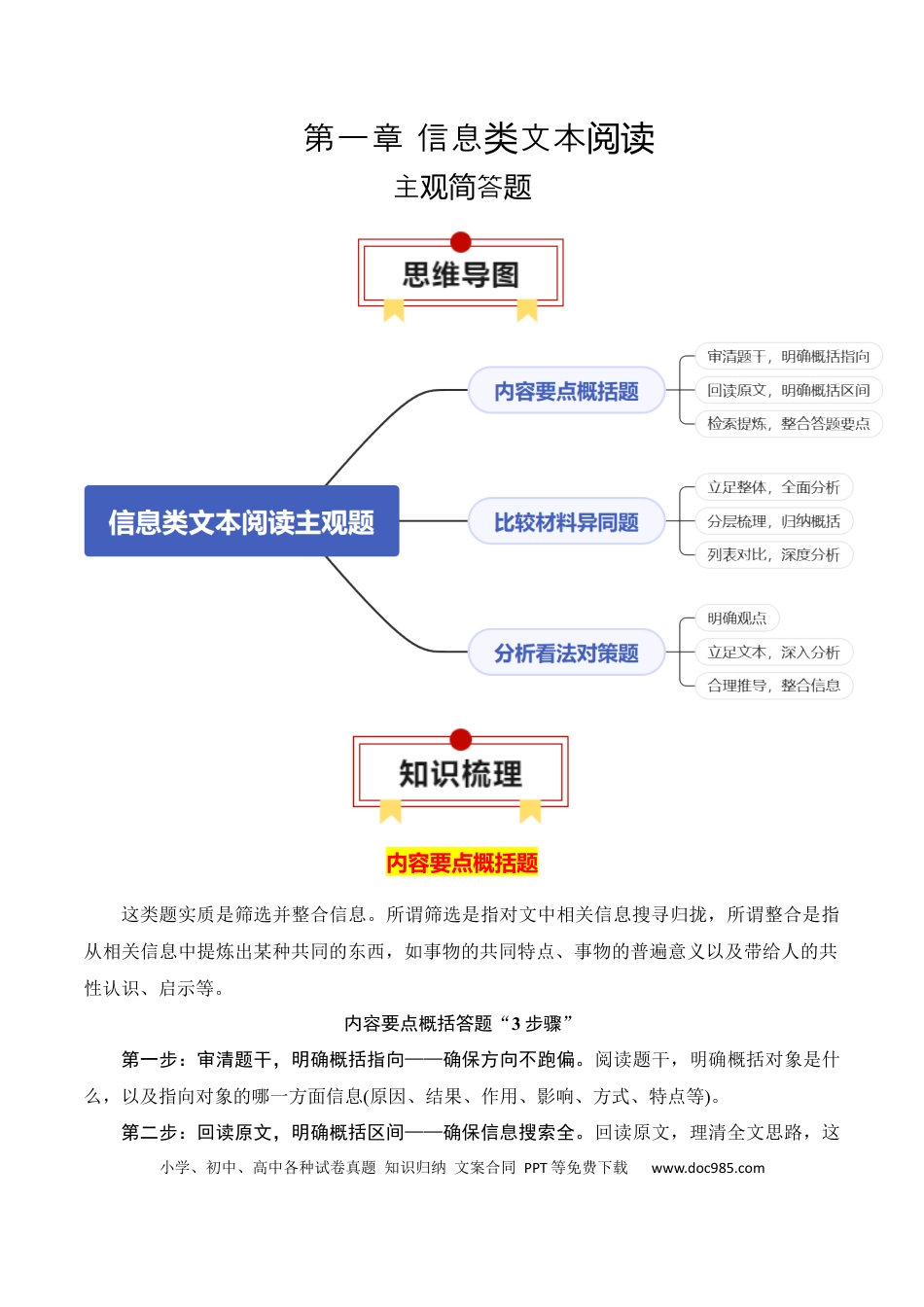 高中英文专题06：信息类文本主观简答题（解析版）-.docx