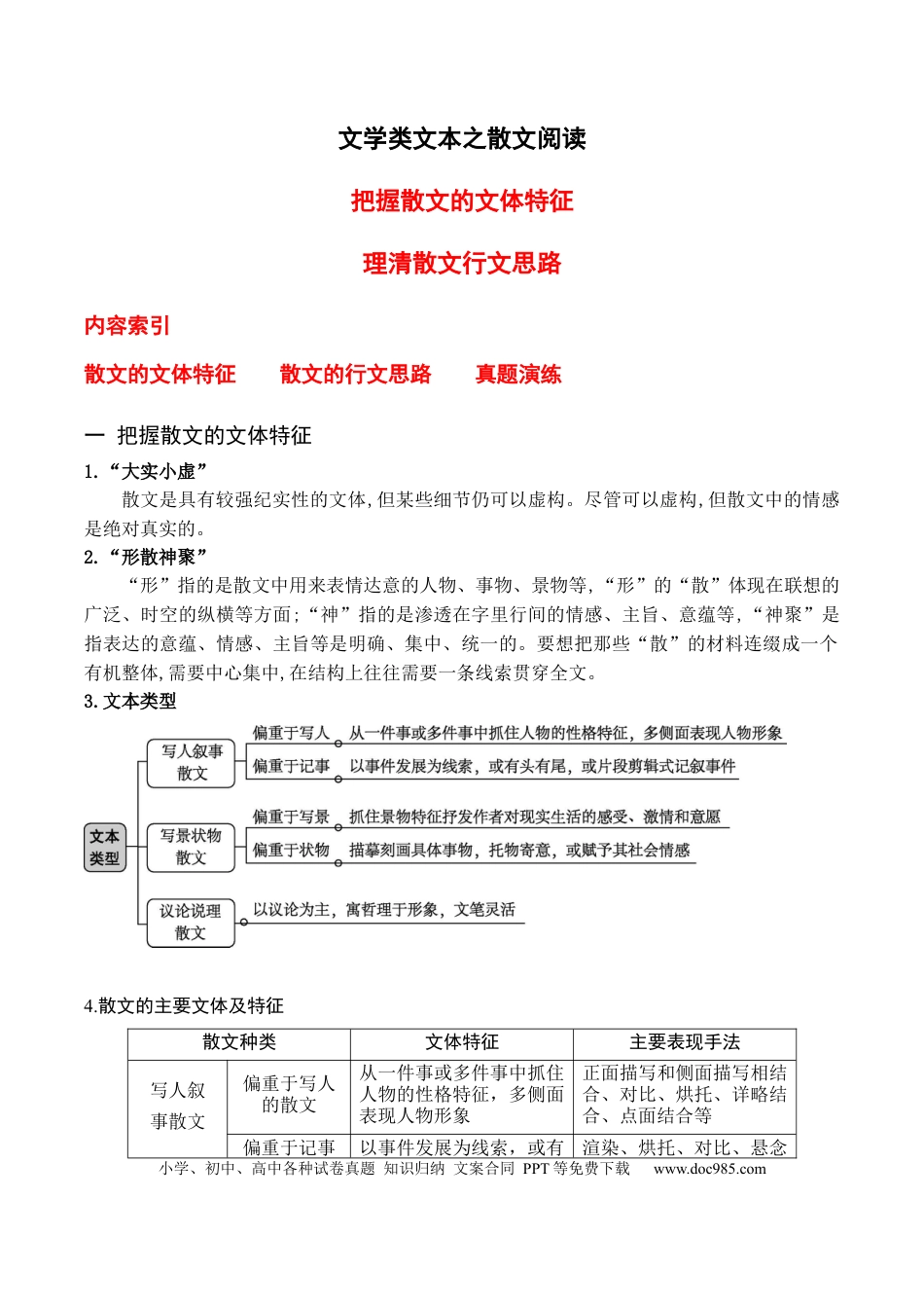 高中英文08 散文阅读（把握散文的文体特征，理清散文行文思路）.docx