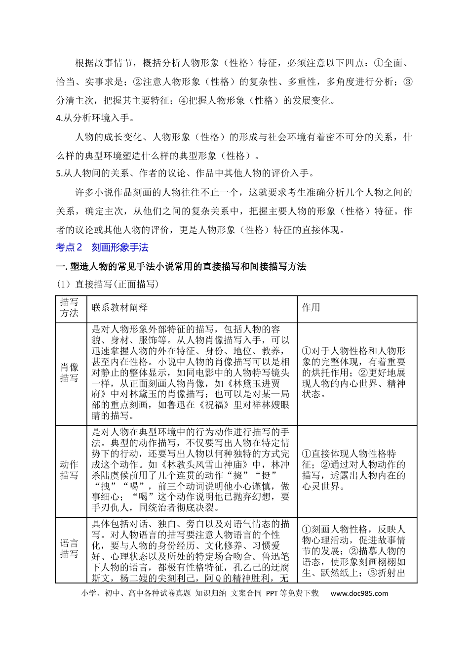 高中英文05 小说阅读（形象类题精准突破）.docx