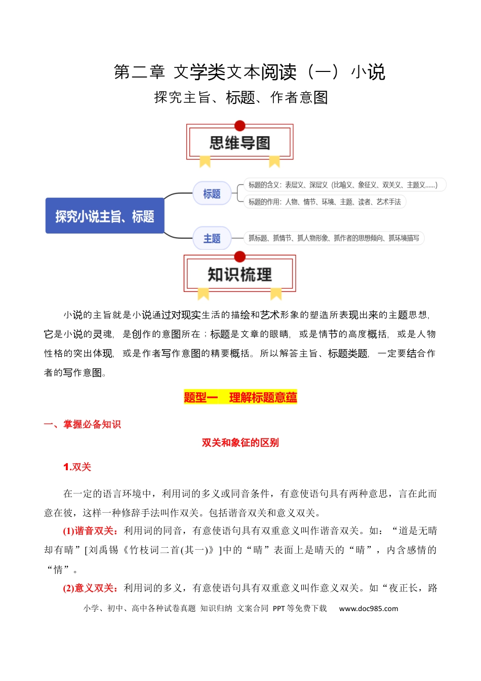 高中英文专题06：探究主旨、标题、作者意图（原卷版）.docx