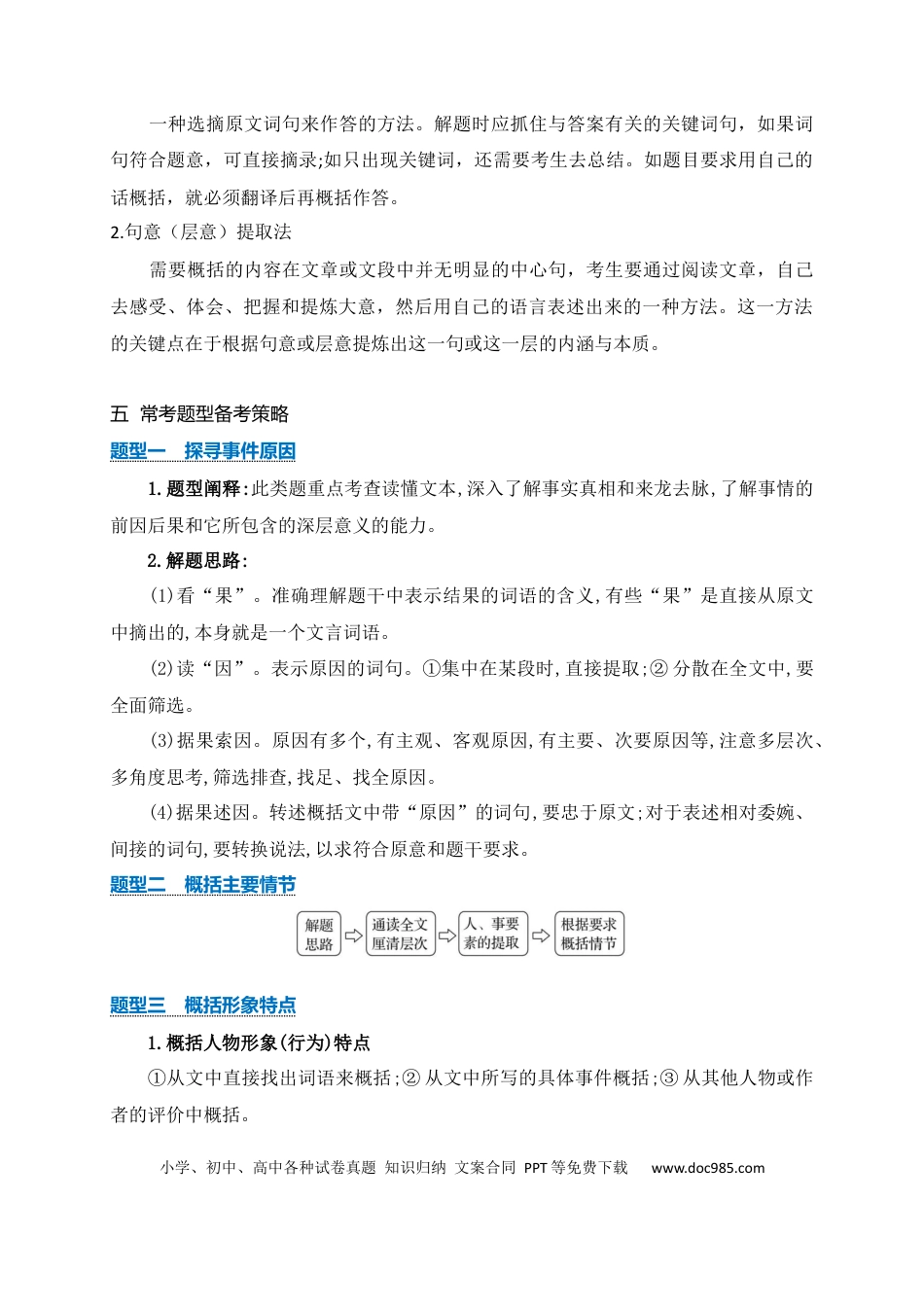 高中英文05文言文阅读之文意概括简答题、新题型拓展精准突破.docx