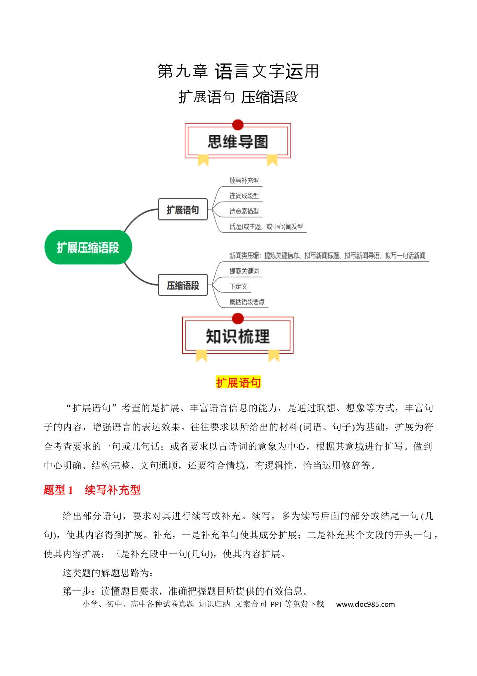 高中英文专题11：扩展语句 压缩语段（解析版）.docx