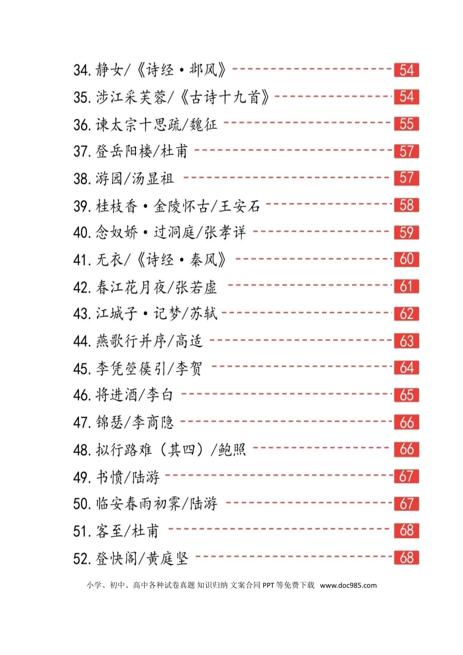 高中英文高中语文古诗词背诵手册大全.doc