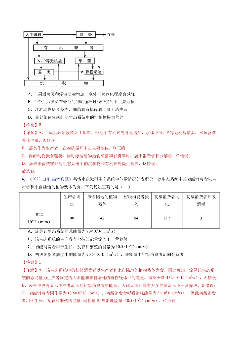 专题18  生态系统-学易金卷：五年（2019-2023）高考生物真题分项汇编（全国通用）（解析版）.docx