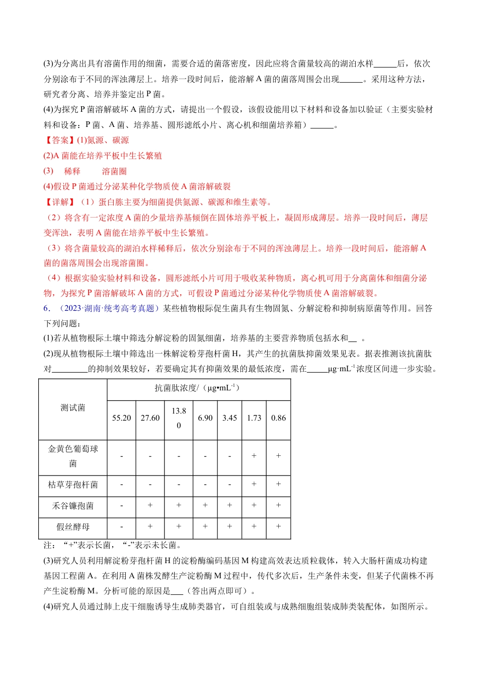 专题19 发酵工程-学易金卷：五年（2019-2023）高考生物真题分项汇编（全国通用）（解析版）.docx