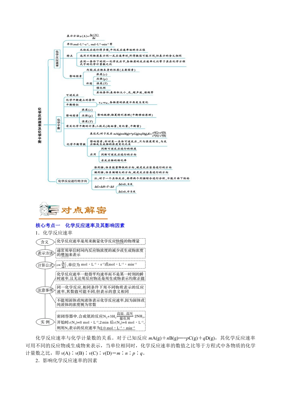 解密09  化学反应速率与平衡(讲义)-【高频考点解密】2021年高考化学二轮复习讲义+分层训练.docx