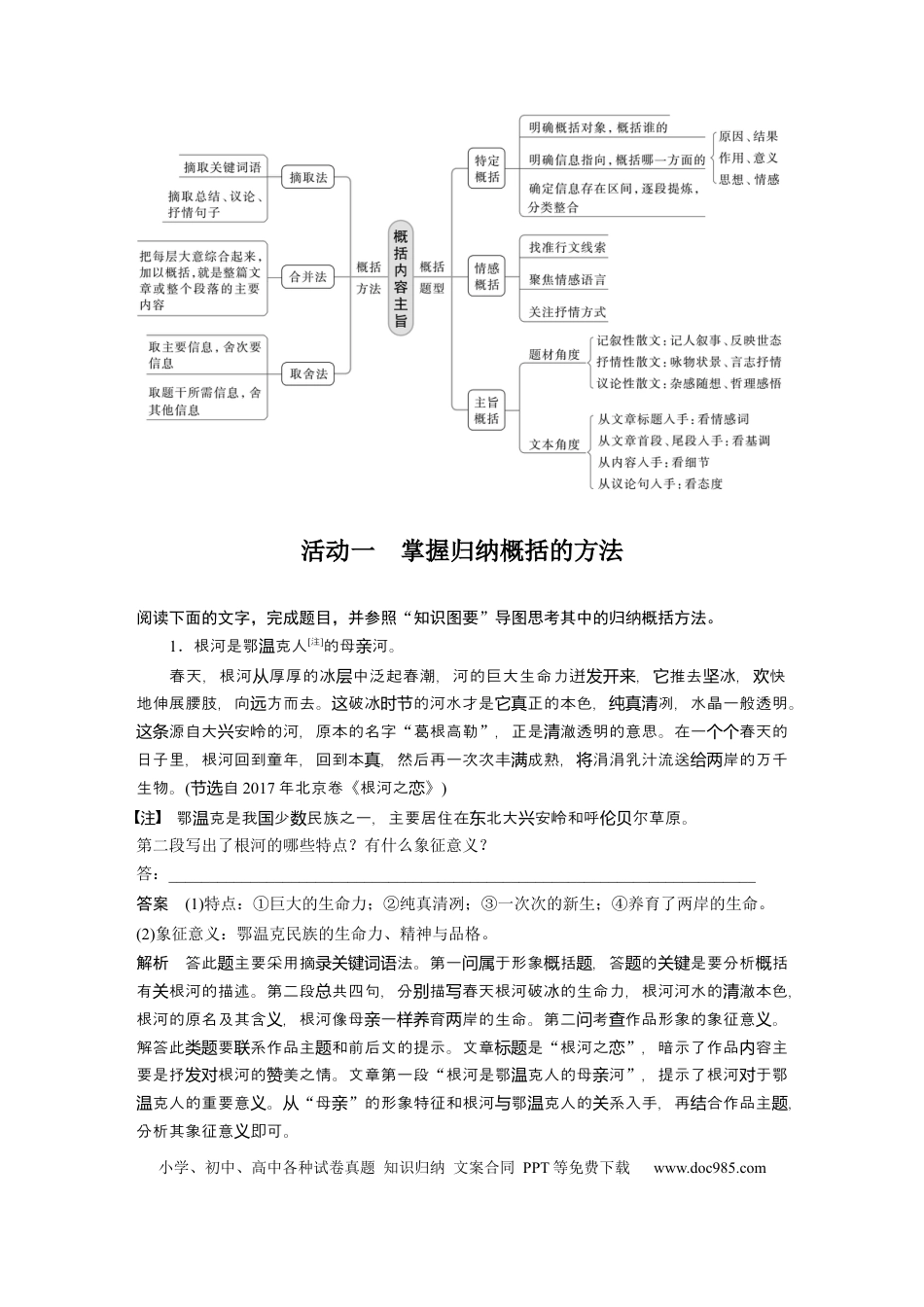 高考语文 板块2 散文阅读 课时14　概括内容主旨——删繁就简，钩玄提要 (1).docx