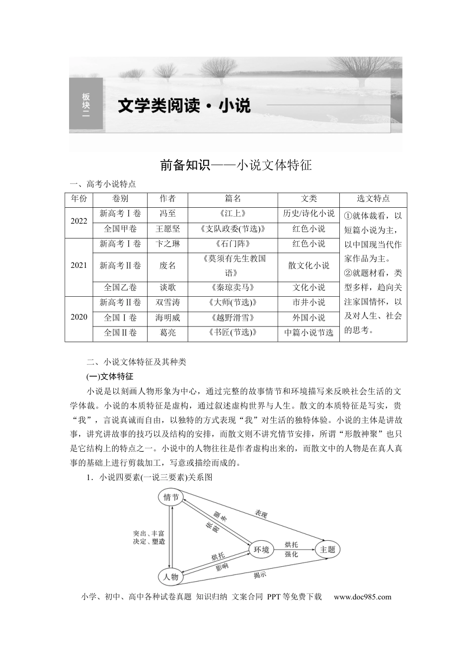 高考语文 板块2 小说阅读 课时6　分析故事情节——梳理文脉，扣住技巧(1).docx
