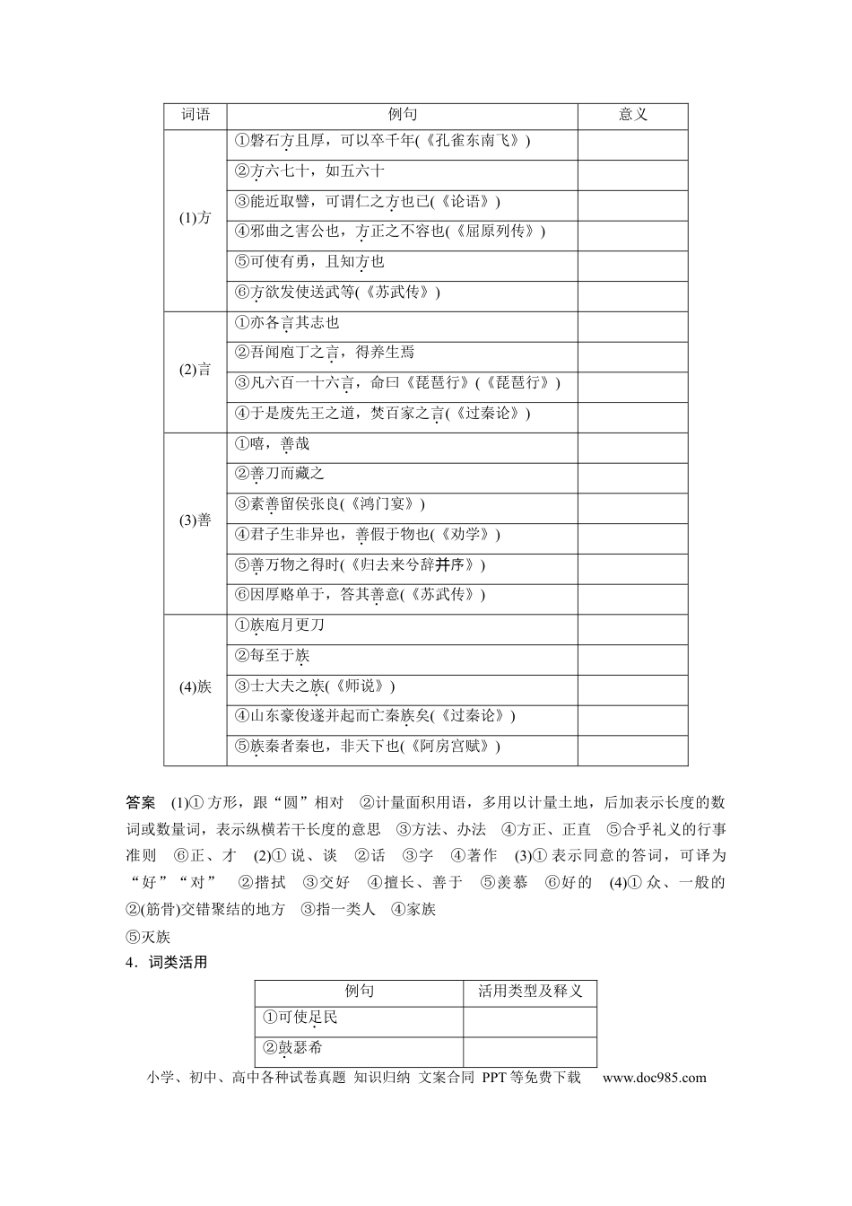 高考语文 板块5 第1部分 教材文言文复习 课时24　《子路、曾皙、冉有、公西华侍坐》《庖丁解牛》(1).docx
