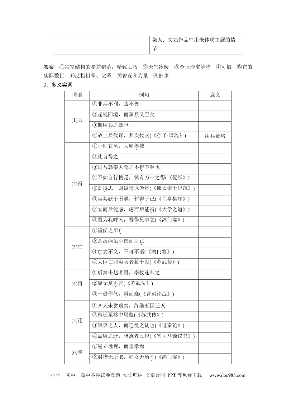 高考语文 板块5 第1部分 教材文言文复习 课时29　《阿房宫赋》《六国论》(1).docx