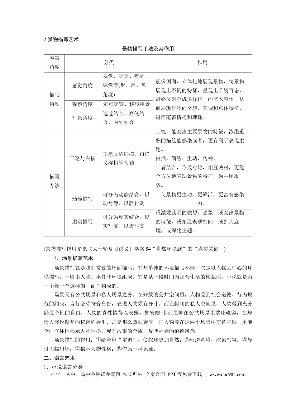 高考语文 板块7 小说阅读 学案56　精准赏析艺术技巧—精准判断，夸尽效果.docx