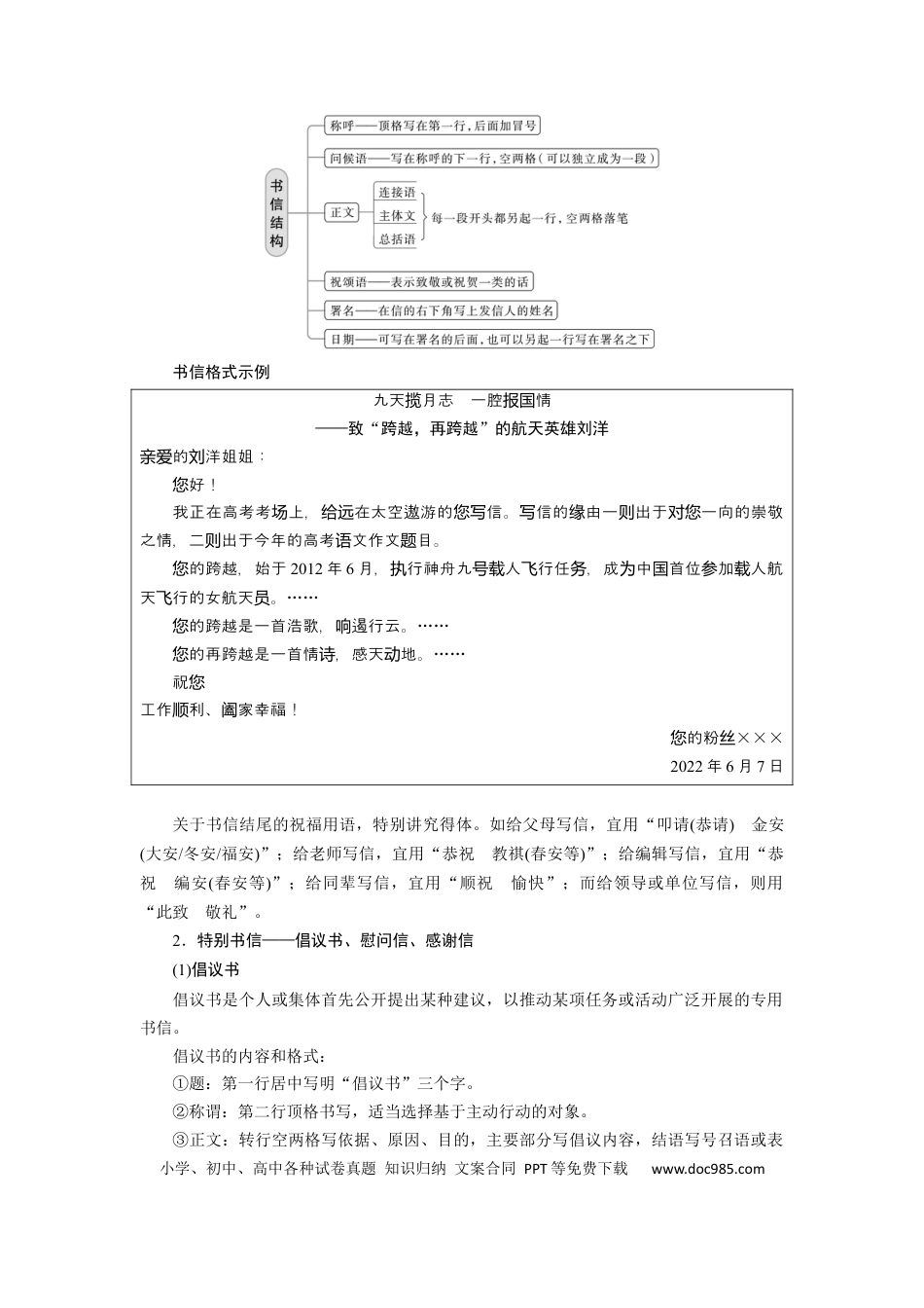 高考语文 板块10 写作 课时94　掌握书信和读后感写作——言说方式，用心体悟(1).docx