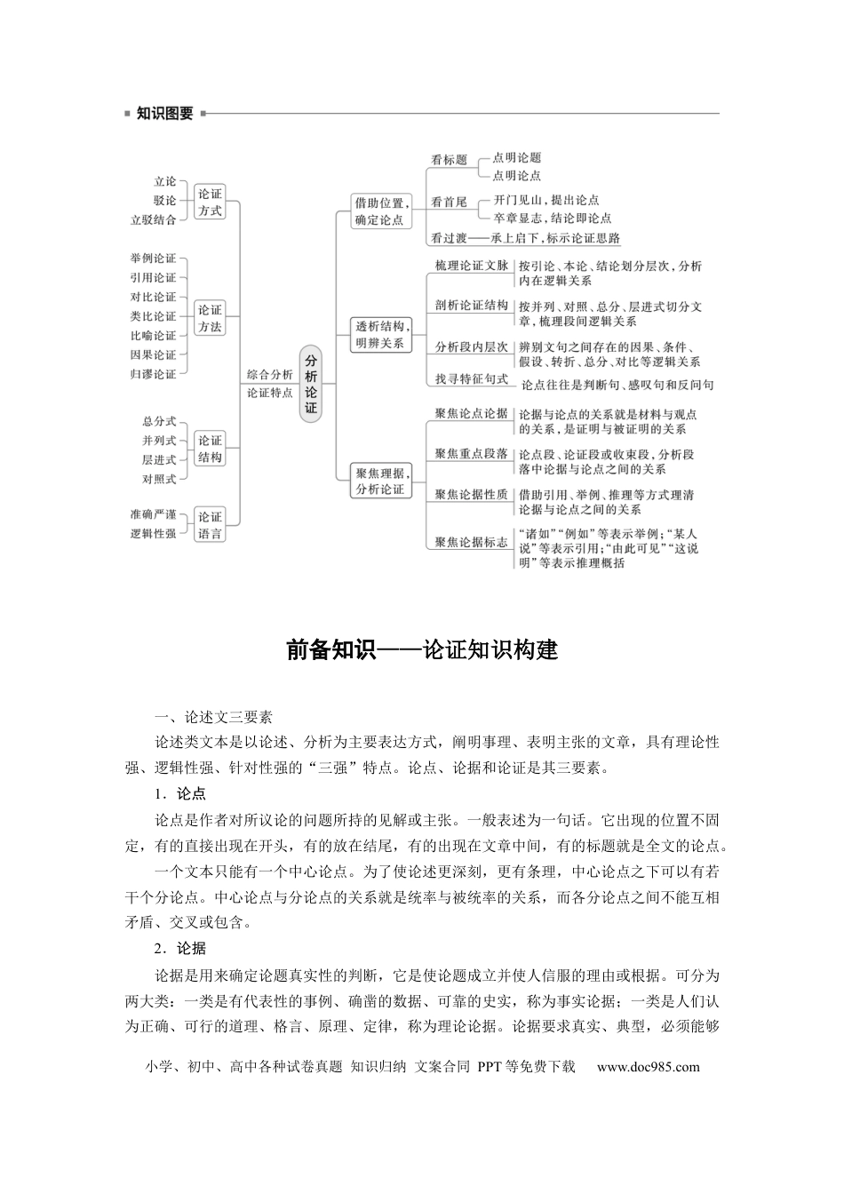 高考语文 板块一　学案4　分析文本特色(论述类)——理清思路，明辨理据.docx