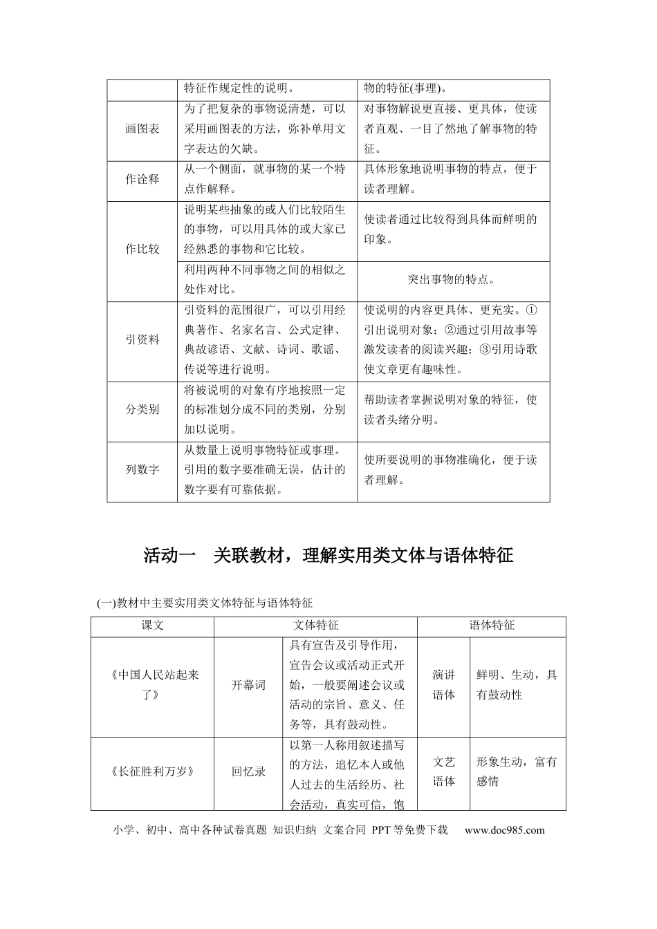 高考语文 板块一　学案5　分析文本特色(实用类)——关注“两体”，“篇”“类”结合.docx