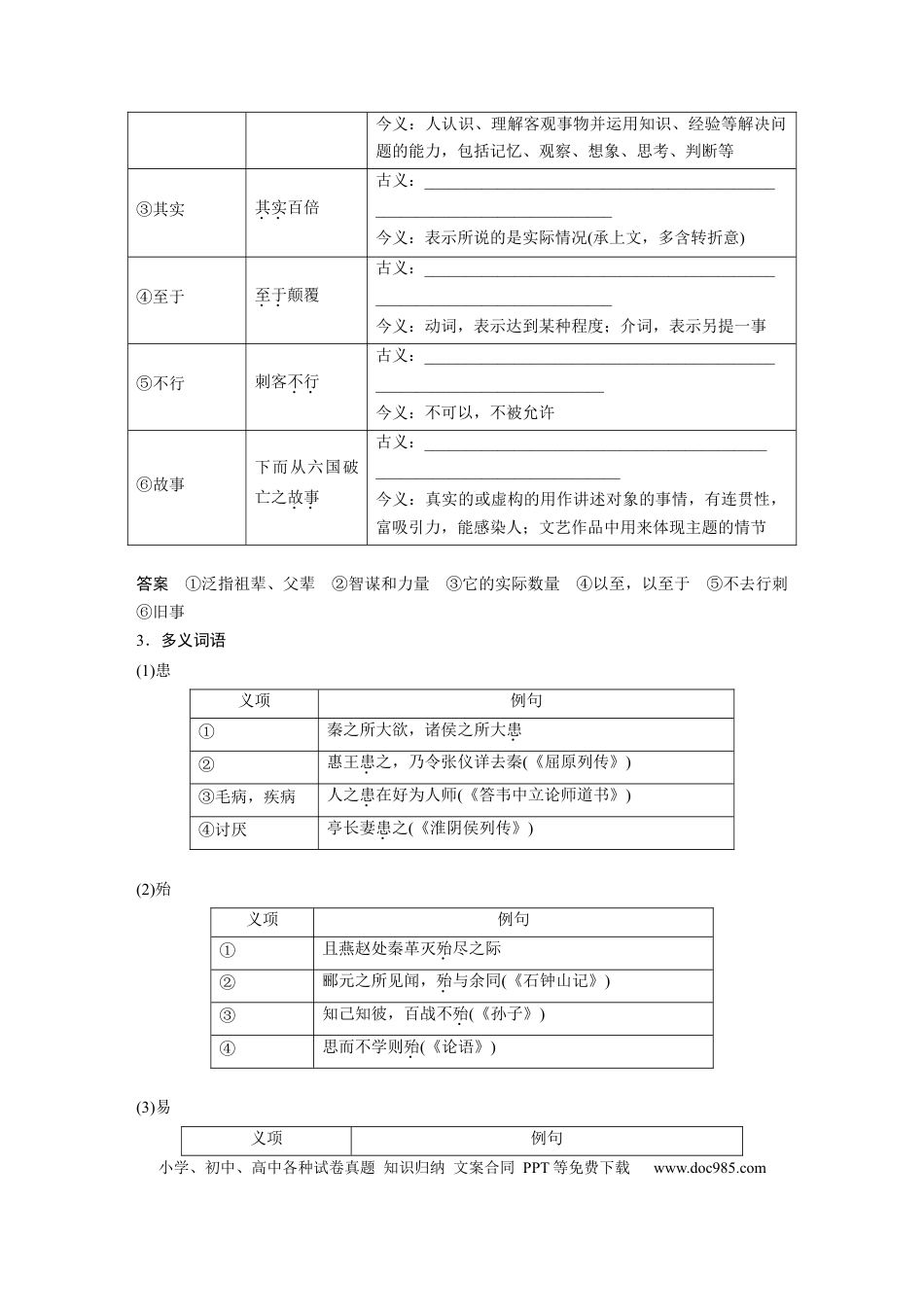 高考语文 必修下册(五)　单篇梳理12　六国论.docx