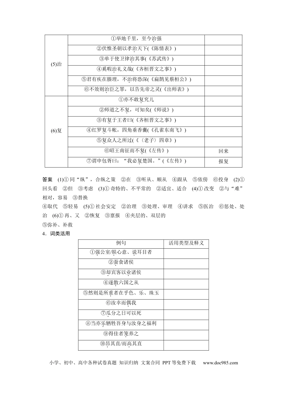高考语文 第2部分 教材文言文复习 课时23　《谏逐客书》《与妻书》《促织》.docx