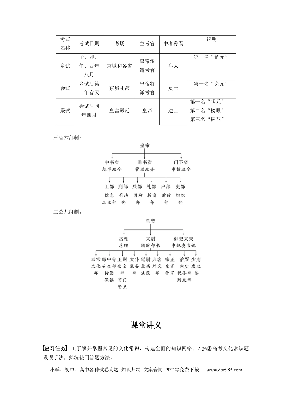 高考语文 第2部分 文言文阅读 课时33　识记文化常识——分类识记，辅以语境.docx