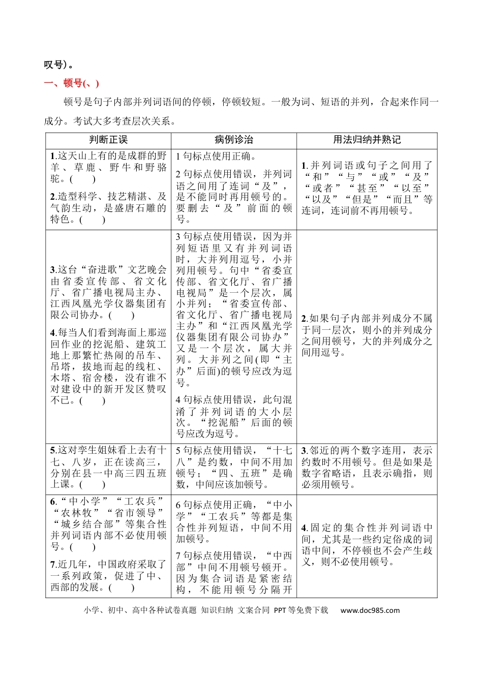 高考语文 第3节 标点符号-【口袋书】2024年高考语文一轮复习知识清单（全国通用）（解析版）.docx