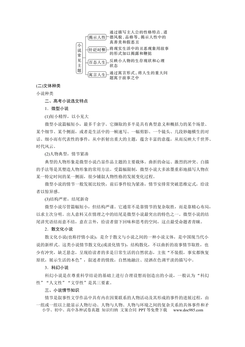 高考语文 第7部分 小说阅读 课时55　精准分析情节结构——梳理文脉，扣住技巧.docx